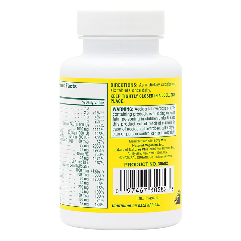 NATURES PLUS - SOURCE OF LIFE Original Mini Tabs Multi-Vitamin & Mineral - 90tabs